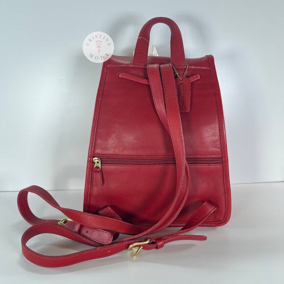 NEW Vintage Coach Large Daypack Backpack 9791 Red USA 1999 main image 7